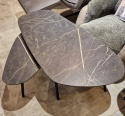 Zestaw dwóch stolików kawowych Palazio – Blat Primo Laminato o wyglądzie marmuru Onyx