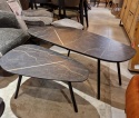 Zestaw dwóch stolików kawowych Palazio – Blat Primo Laminato o wyglądzie marmuru Onyx