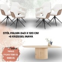 Zestaw stół PALMA 240 x 120 cm + 6 krzeseł INAYA