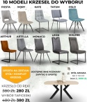 Zestaw stół Xooon Arvada 160 x 110 cm + komplet krzeseł
