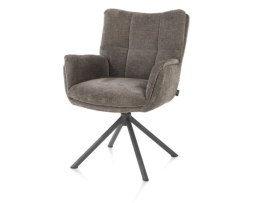 [K, od ręki] Fotel obrotowy JUNA z funkcją relax, tkanina Livigno chenille brązowy,