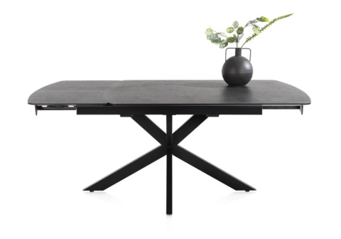 [od ręki] Rozkładany Stół Jadalniany PAVALON 140–190 cm – Blat HPL Primo Laminato Antracyt – Centralna Noga Designerska