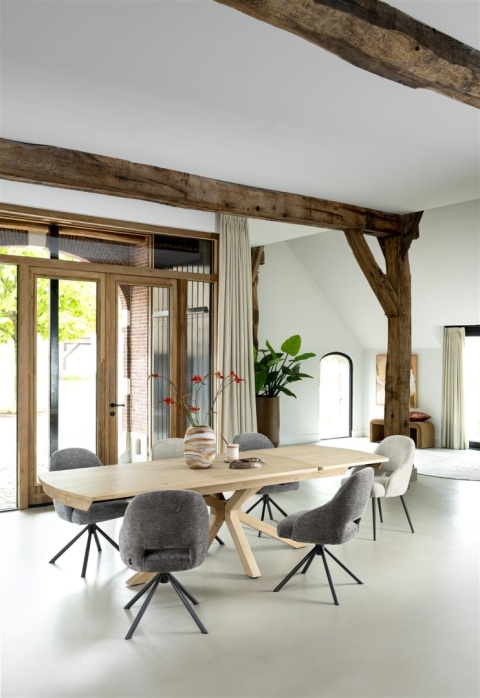 Stół rozkładany NYON Henders & Hazel 200-280x100 cm, fornir dębowy, kolor natural sand Stół rozkładany NYON Henders & Hazel 200-280x100 cm, fornir dębowy, kolor natural sand