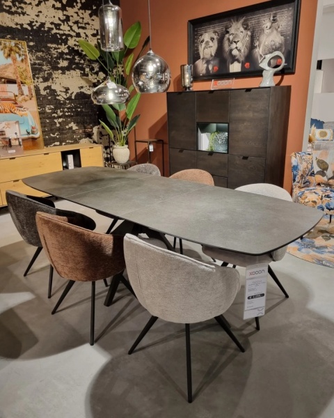 Stół rozkładany ceramiczny PADOVA Xooon (180-240) cm, Antracyt, Nogi grafitowe Stół rozkładany ceramiczny PADOVA Xooon (180-240) cm, Antracyt, Nogi grafitowe