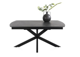 [na zamówienie] Duży stół rozkładany Pavalon 170-230x100 cm na centralnej nodze, blat Primo Laminato (HPL) antracyt