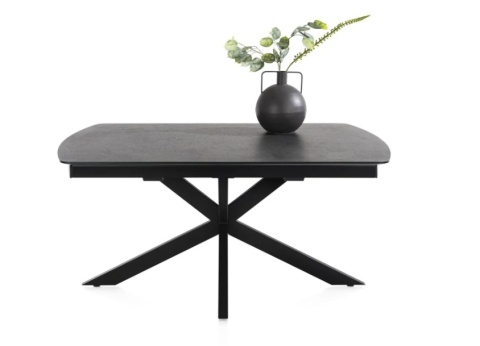 [na zamówienie] Duży stół rozkładany Pavalon 170-230x100 cm na centralnej nodze, blat Primo Laminato (HPL) antracyt