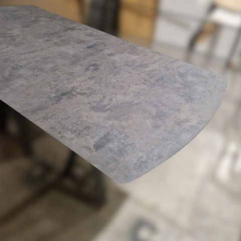 [K, od ręki DEFEKT#1] Największy stół rozkładany Pavalon 200-278x100 cm na centralnej nodze, blat Primo (HPL), kolor antracyt