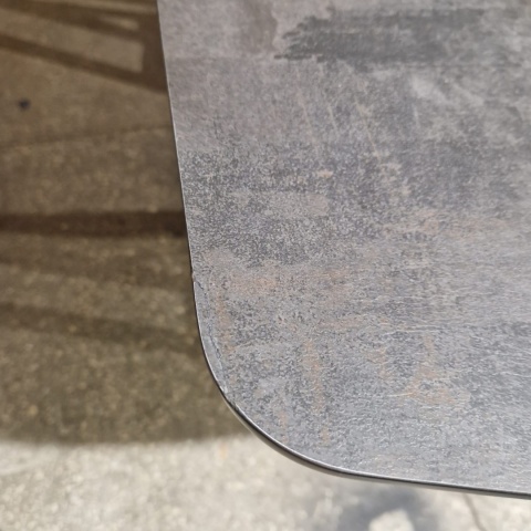 [K, od ręki DEFEKT#1] Największy stół rozkładany Pavalon 200-278x100 cm na centralnej nodze, blat Primo (HPL), kolor antracyt