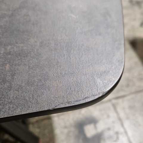 [K, od ręki DEFEKT#1] Największy stół rozkładany Pavalon 200-278x100 cm na centralnej nodze, blat Primo (HPL), kolor antracyt