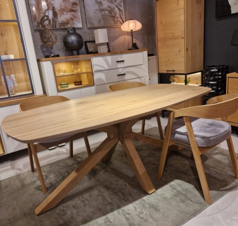 (K, od ręki ) Stół Xooon Arvada 190 x 110 cm Oval lity dąb