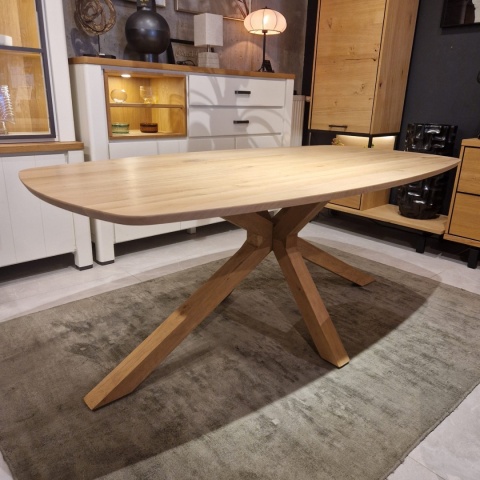 (K, od ręki ) Stół Xooon Arvada 190 x 110 cm Oval lity dąb