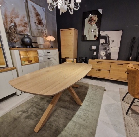 (K, od ręki ) Stół Xooon Arvada 190 x 110 cm Oval lity dąb
