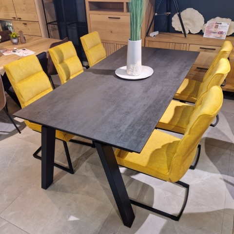 [R, od ręki] Stół rozkładany Henders & Hazel Stanford 200 +80 x 100 cm ceramika naszkle hartowanym