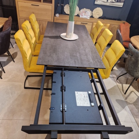 [R, od ręki] Stół rozkładany Henders & Hazel Stanford 200 +80 x 100 cm ceramika naszkle hartowanym