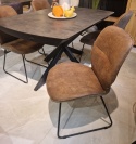 [M od ręki, Defekt] Stół rozkładany Pavalon 140-190x100 cm na centralnej nodze, blat Primo Laminato (HPL) w kolorze antracytowym