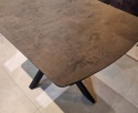 [M od ręki, Defekt] Stół rozkładany Pavalon 140-190x100 cm na centralnej nodze, blat Primo Laminato (HPL) w kolorze antracytowym