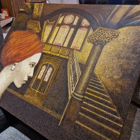 Duży obraz "Strażniczka Wspomnień" S. Biedroń 100x80 cm Duży obraz "Strażniczka Wspomnień" S. Biedroń 100x80 cm