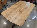 Stół industrialny rozkładany ASPEN 140-190 cm, blat lity dąb, noga pająk