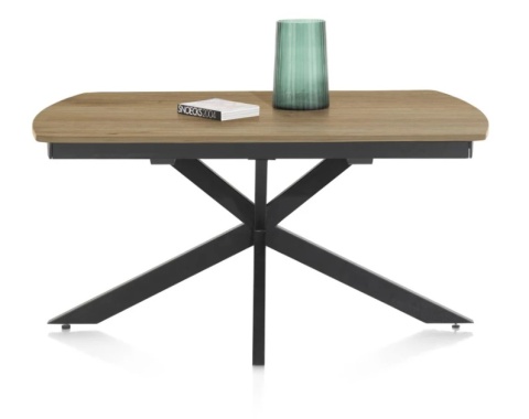 Stół industrialny rozkładany ASPEN 140-190 cm, blat lity dąb, noga pająk Stół industrialny rozkładany ASPEN 140-190 cm, blat lity dąb, noga pająk