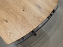 Stół industrialny rozkładany ASPEN 200-278 cm, blat lity dąb, noga pająk