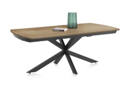 Stół industrialny rozkładany ASPEN 200-278 cm, blat lity dąb, noga pająk