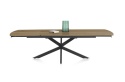 Stół industrialny rozkładany ASPEN 200-278 cm, blat lity dąb, noga pająk