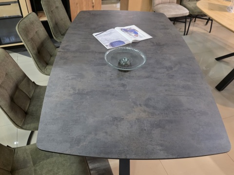 [R, od ręki] Stół rozkładany H&H Palace 190 + 60 x 110 cm antracyt centralna noga