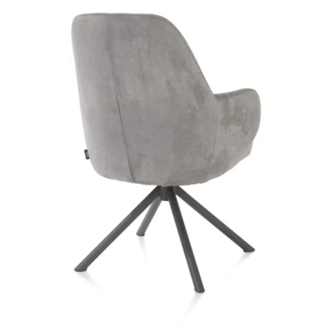 [na zamówienie] Fotel obrotowy Melle, mikrofibra Calabria - Charcoal/ podstawa metalowa