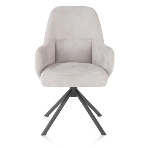 [na zamówienie] Fotel obrotowy Melle, mikrofibra Calabria - Kiesel/ podstawa metalowa