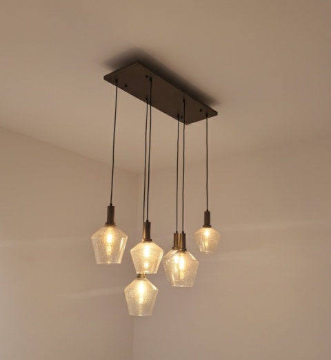 [na zamówienie] Lampa wisząca Amy 110 cm – Gold – Coco Maison