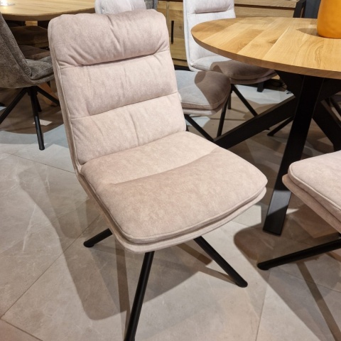 [K, od ręki] Krzesło obrotowe Mia z funkcją powrotu w personalizowanej tkaninie IVE (Welwet / Mikrofibra)