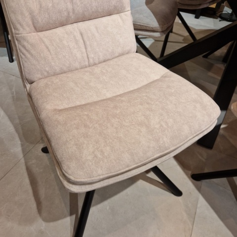 [K, od ręki] Krzesło obrotowe Mia z funkcją powrotu w personalizowanej tkaninie IVE (Welwet / Mikrofibra)