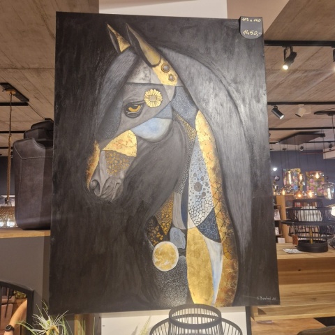 Obraz na sklejce "Arystokrata Nocy" 103x140 cm – unikatowe, ręcznie malowane dzieło S. Biedroń Obraz na sklejce "Arystokrata Nocy" 103x140 cm – unikatowe, ręcznie malowane dzieło S. Biedroń