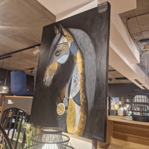 Obraz na sklejce "Arystokrata Nocy" 103x140 cm – unikatowe, ręcznie malowane dzieło S. Biedroń Obraz na sklejce "Arystokrata Nocy" 103x140 cm – unikatowe, ręcznie malowane dzieło S. Biedroń