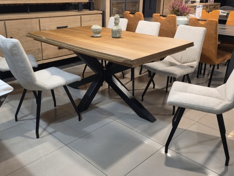 (R) Stół Henders& Hazel Metalox centralna noga pająk 160+ 50 x 100 cm