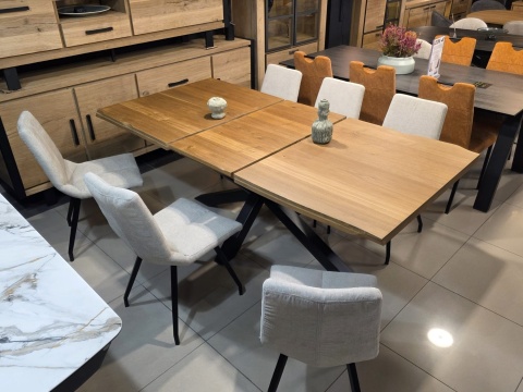 (R) Stół Henders& Hazel Metalox centralna noga pająk 160+ 50 x 100 cm