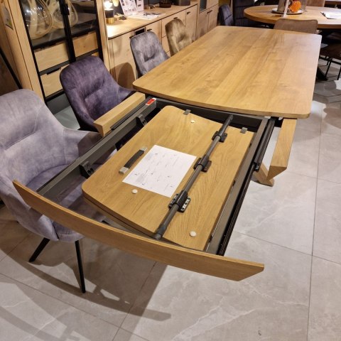 (M) Stół rozkładany NYON Henders& Hazel 200+80 x 100 cm, fornir dębowy, kolor Dune Oak/Dąb Wydmowy