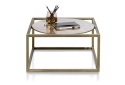 (R) Stolik Kawowy Glamour MONDELO CALACATTA GOLD 60x60 cm ze Złotą Podstawą