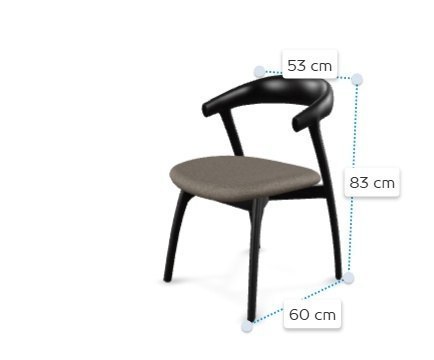[na zamówienie] Krzesło do jadalni Henders& Hazel Bellami siedzisko z tkaniny szenilowej Livigno brązowa