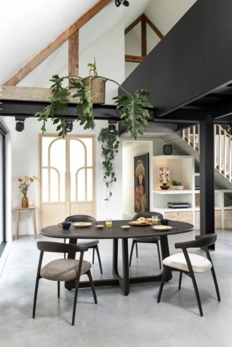 [na zamówienie] Krzesło do jadalni Henders& Hazel Bellami siedzisko z tkaniny szenilowej Livigno brązowa