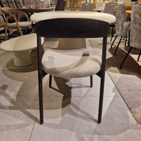 [na zamówienie] Krzesło do jadalni Henders& Hazel Bellami siedzisko z tkaniny szenilowej Livigno kremowa