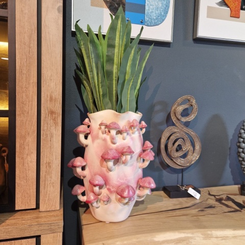 [na zamówienie] artystyczny wazon ceramiczny Harriet COCOmaison 48 cm z grzybami 3D