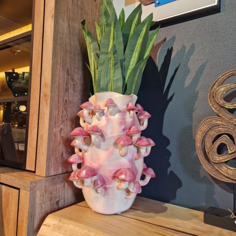 [na zamówienie] artystyczny wazon ceramiczny Harriet COCOmaison 48 cm z grzybami 3D