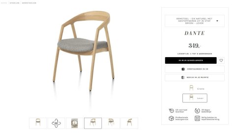 [na zmówienie] Krzesło z podłokietnikami DANTE, szara tkanina bouclé, nogi z litego dębu