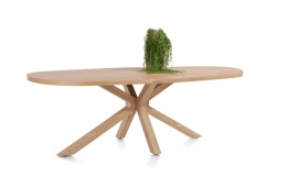 Henders & Hazel Stół Jadalniany Owalny Metalox/ Nyborg 210x110 cm, Centralna Noga Drewniana, Fornir Dąb Naturalny
