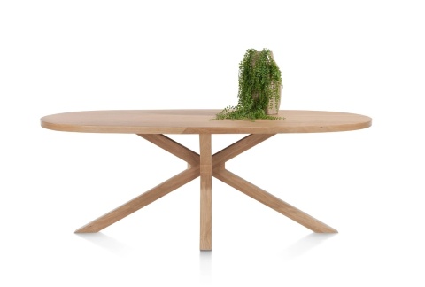 Henders & Hazel Stół Jadalniany Owalny Metalox/ Nyborg 210x110 cm, Centralna Noga Drewniana, Fornir Dąb Naturalny Henders & Hazel Stół Jadalniany Owalny Metalox/ Nyborg 210x110 cm, Centralna Noga Drewniana, Fornir Dąb Naturalny