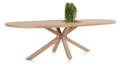Henders & Hazel Stół Jadalniany Owalny Metalox/ Nyborg 240x110 cm, Centralna Noga Drewniana, Fornir Dąb Naturalny