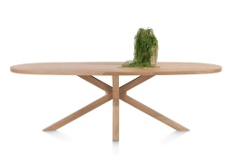 Henders & Hazel Stół Jadalniany Owalny Metalox/ Nyborg 240x110 cm, Centralna Noga Drewniana, Fornir Dąb Naturalny