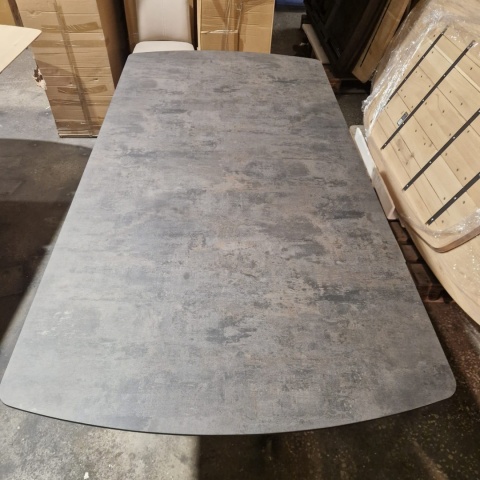 [M, od ręki DEFEKT#3] Największy stół rozkładany Pavalon 200-278x100 cm na centralnej nodze, blat Primo (HPL), kolor antracyt