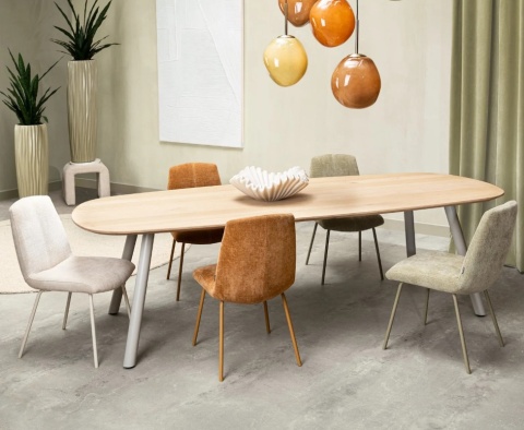 Stół jadalniany Xooon NIORA 210 x 115 cm - Dąb Naturalny Fornir Stół jadalniany Xooon NIORA 210 x 115 cm - Dąb Naturalny Fornir